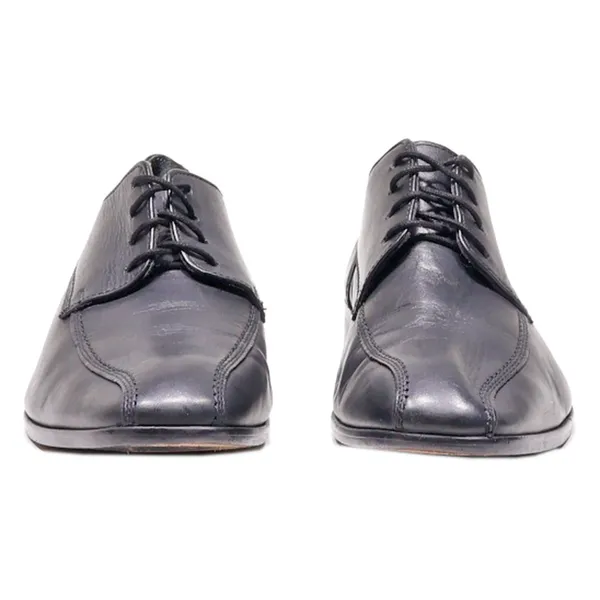 BORELLI Oxford Shoes Black Leather Mens UK 7.5