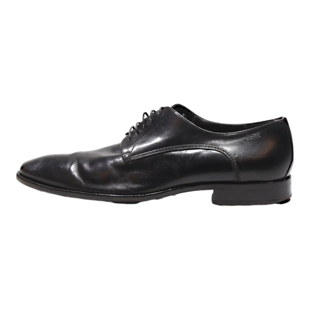 BOSS Oxford Shoes Black Leather Mens UK 7