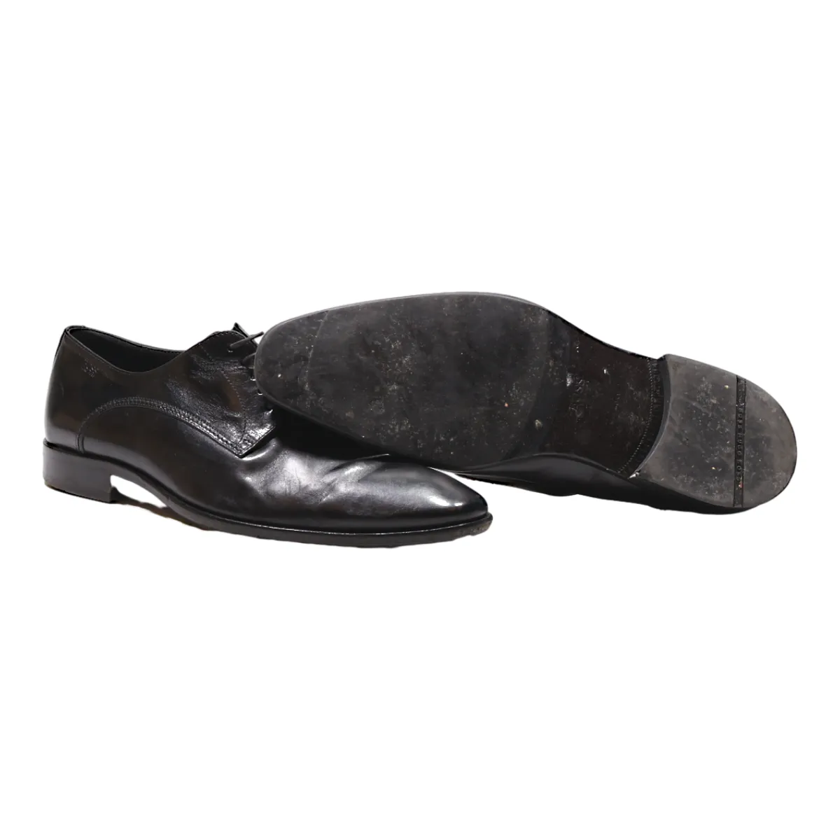 BOSS Oxford Shoes Black Leather Mens UK 7