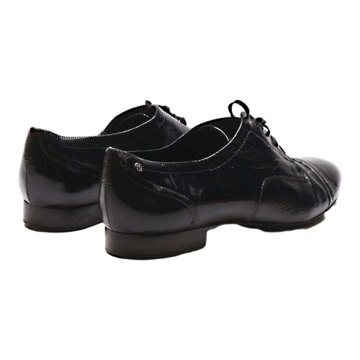 BOSS Oxford Shoes Black Leather Womens UK 7