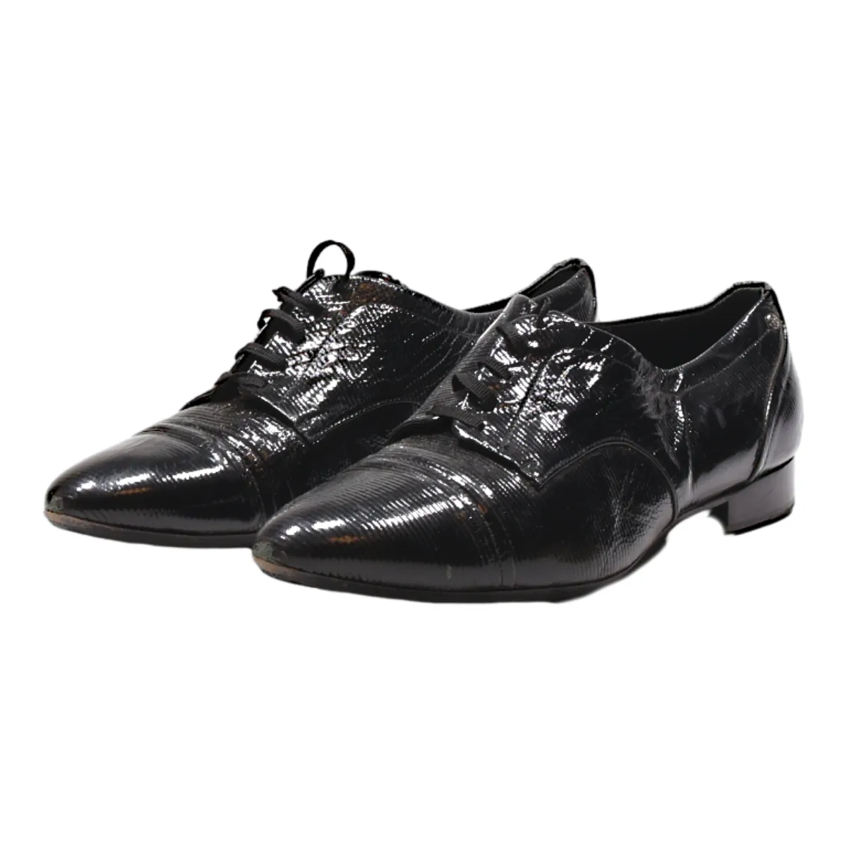BOSS Oxford Shoes Black Leather Womens UK 7