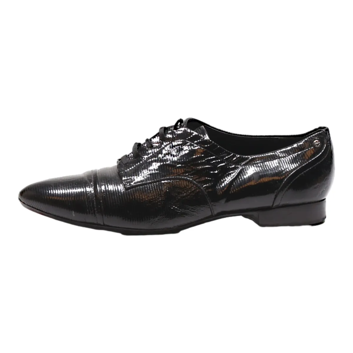 BOSS Oxford Shoes Black Leather Womens UK 7