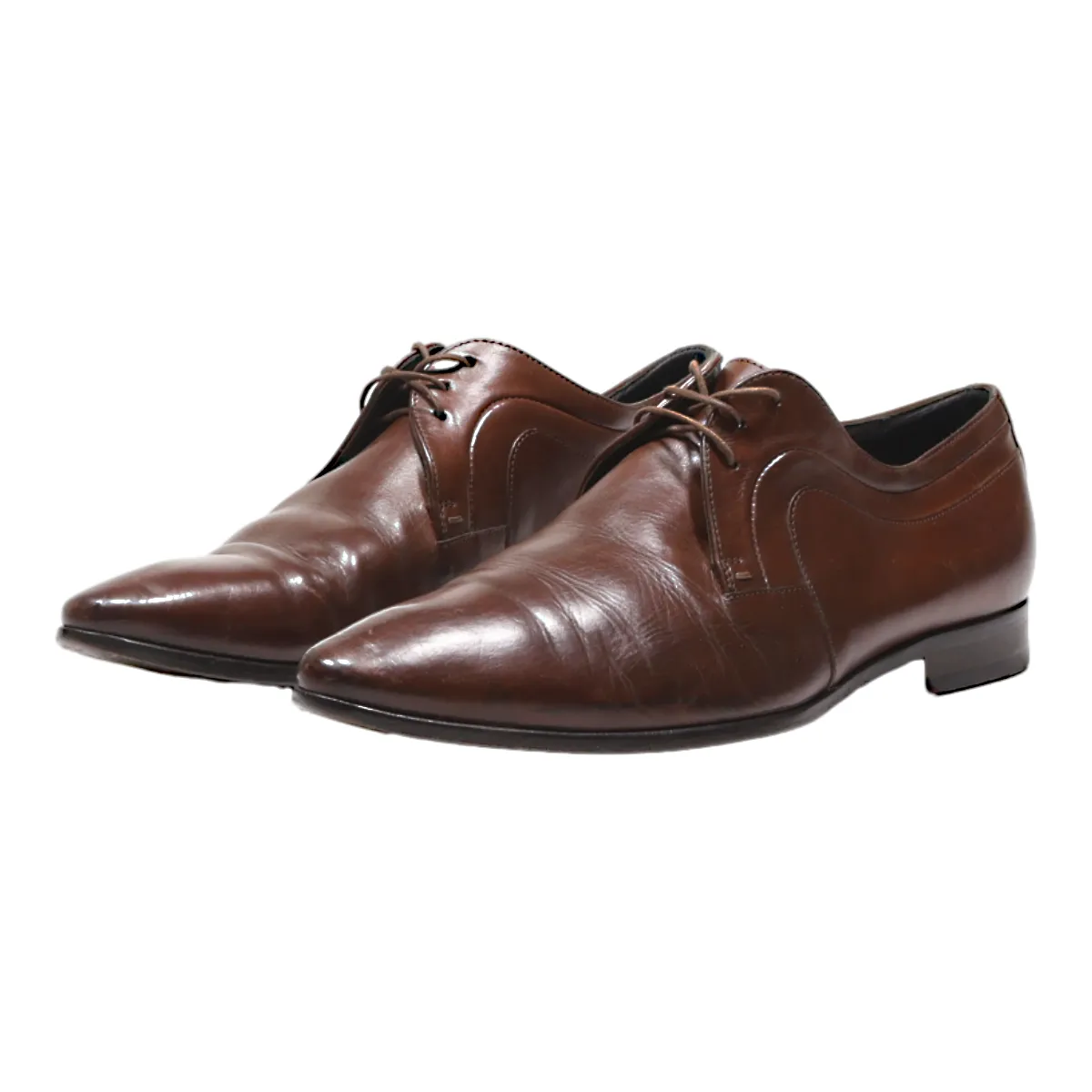BOSS Oxford Shoes Brown Leather Mens UK 8.5