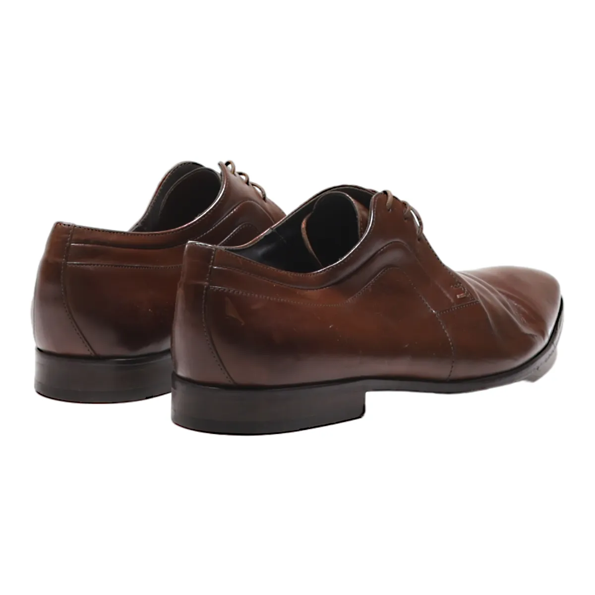 BOSS Oxford Shoes Brown Leather Mens UK 8.5