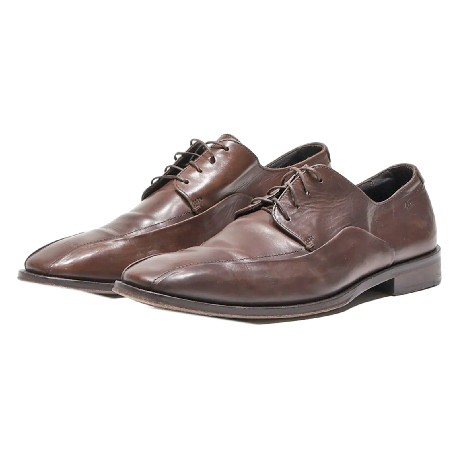 BOSS Oxford Shoes Brown Leather Mens UK 8