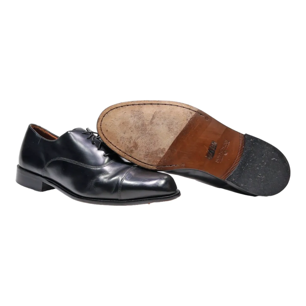 BOSTONIAN Oxford Shoes Black Leather Mens UK 9.5