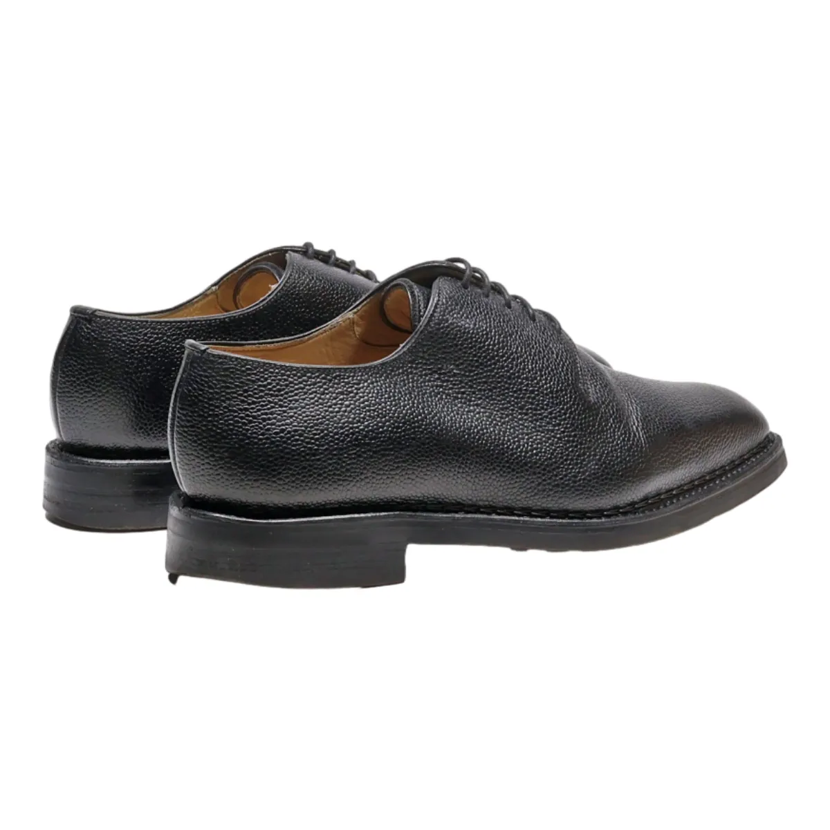 BOWEN Oxford Shoes Black Leather Mens UK 12