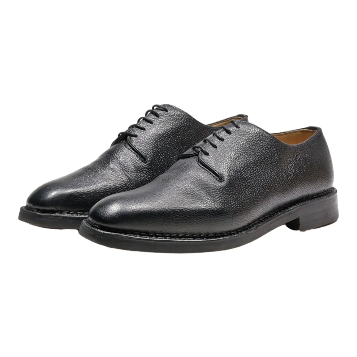 BOWEN Oxford Shoes Black Leather Mens UK 12