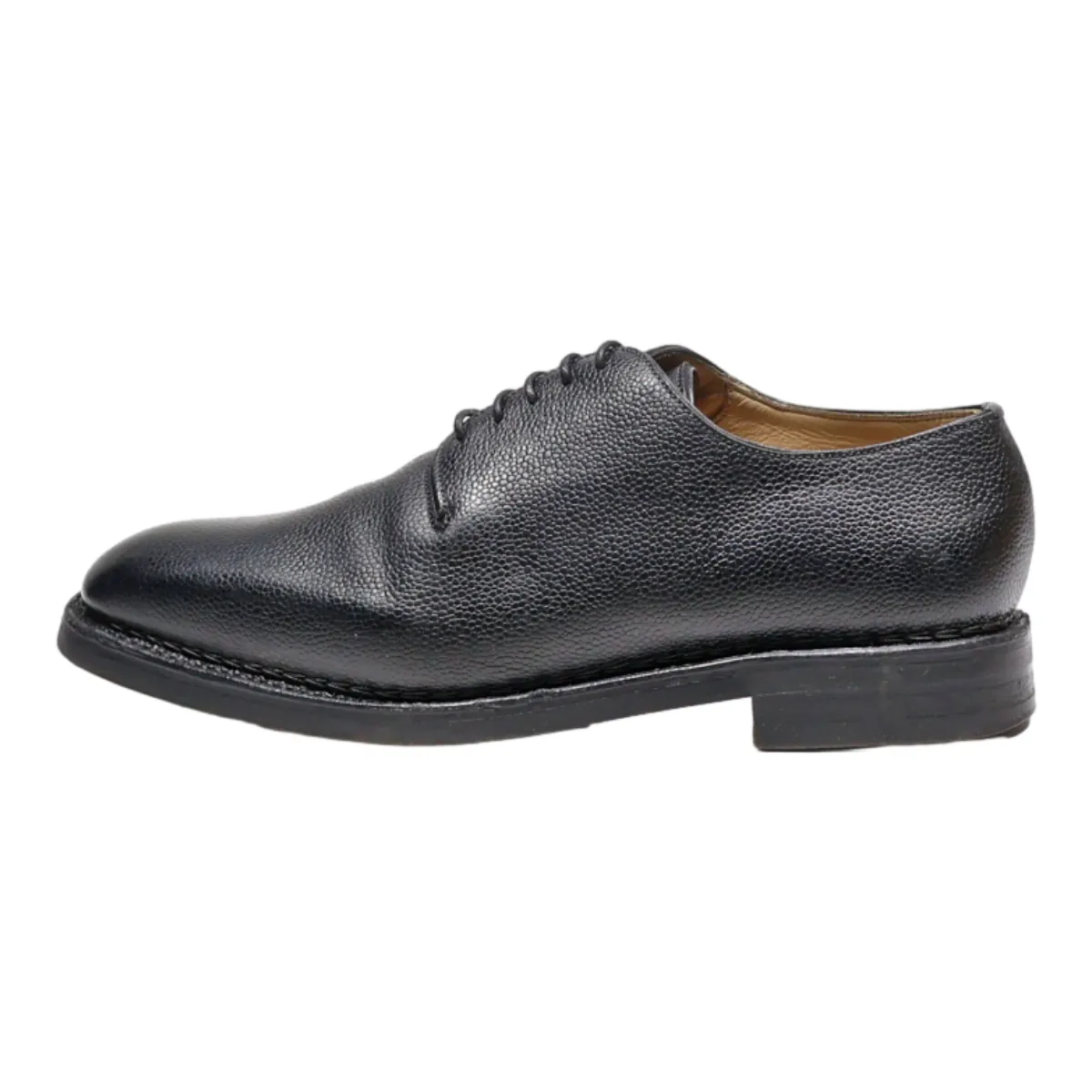 BOWEN Oxford Shoes Black Leather Mens UK 12