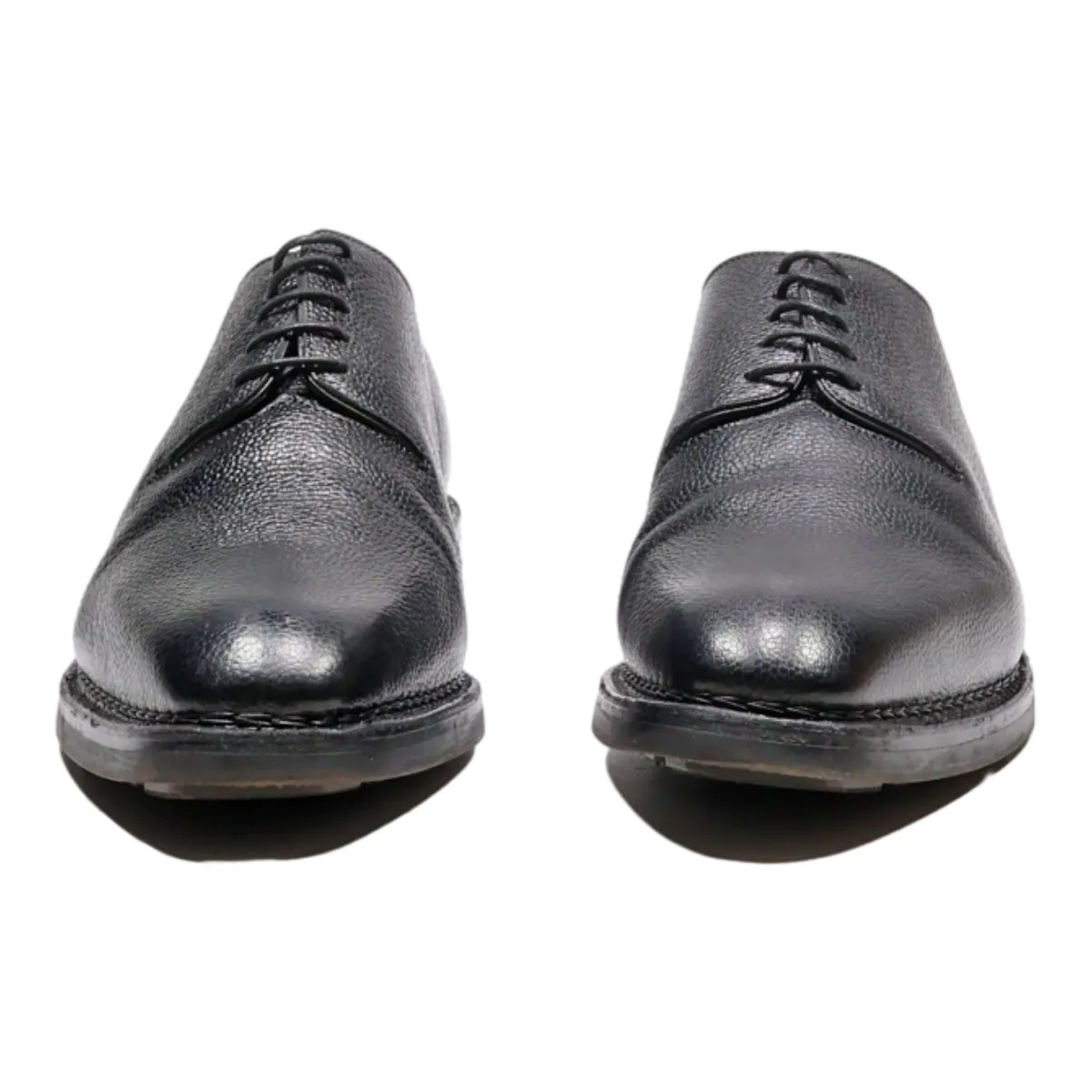 BOWEN Oxford Shoes Black Leather Mens UK 12
