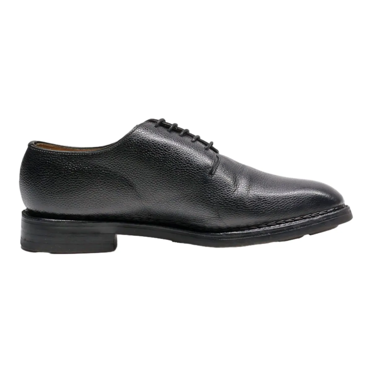 BOWEN Oxford Shoes Black Leather Mens UK 12