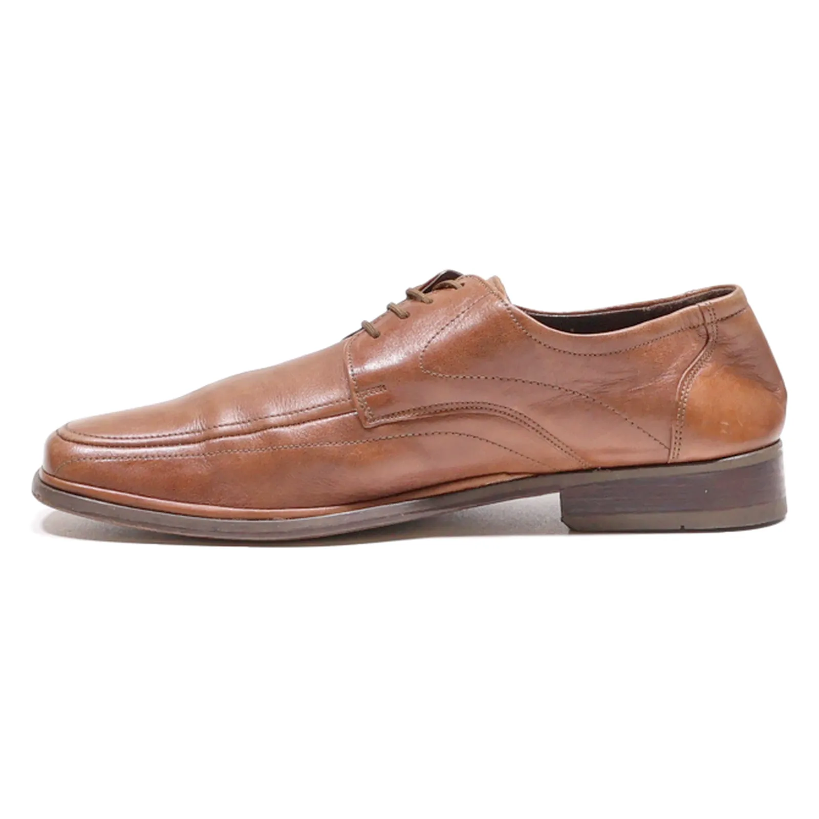 BOXER Oxford Shoes Brown Leather Mens UK 7.5