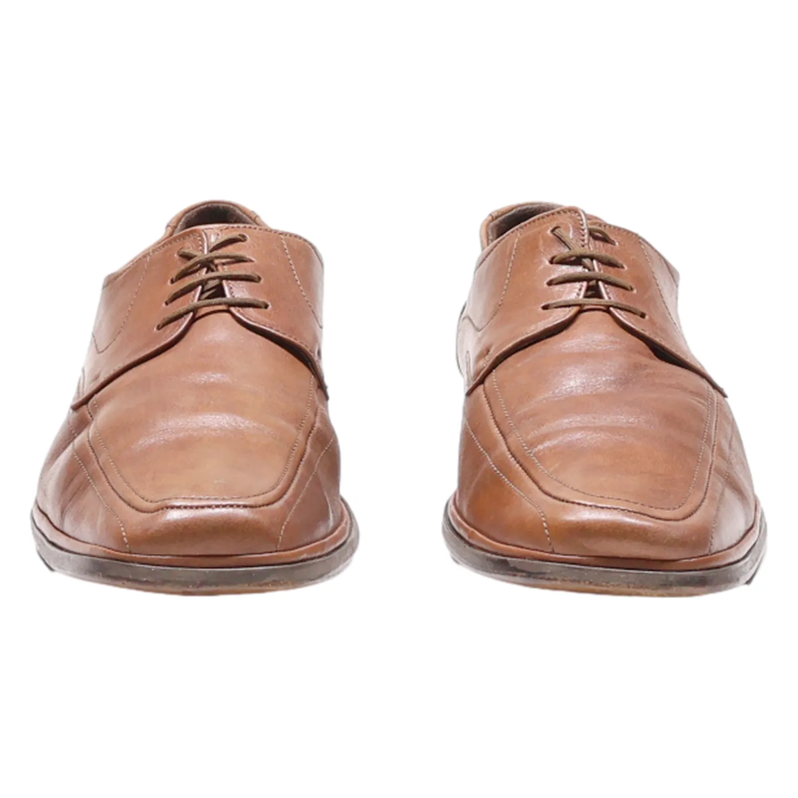 BOXER Oxford Shoes Brown Leather Mens UK 7.5