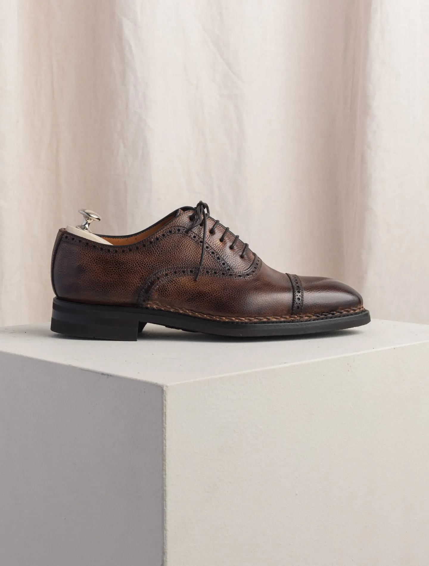 Brown Cap-toe Shoes Bellantonio