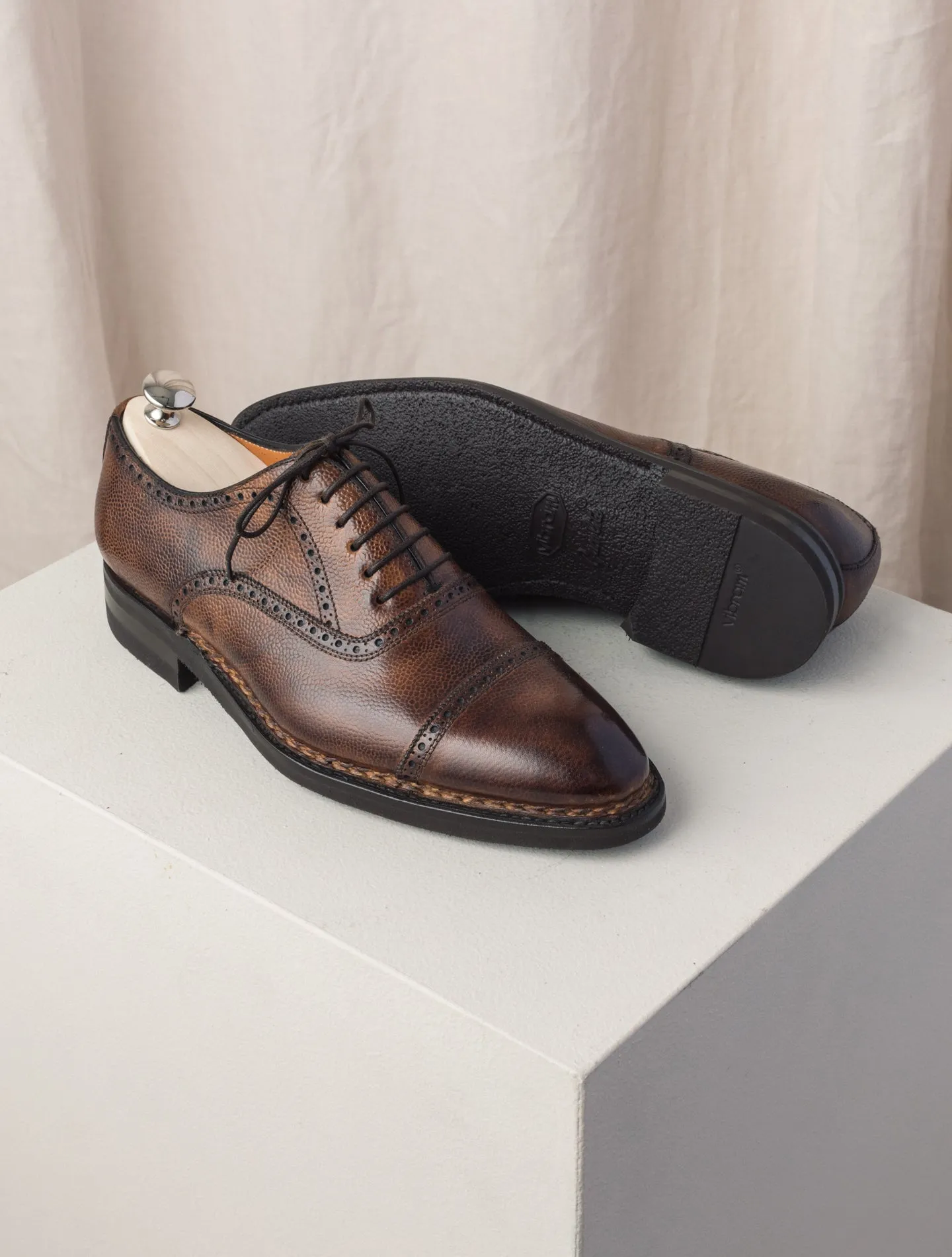 Brown Cap-toe Shoes Bellantonio