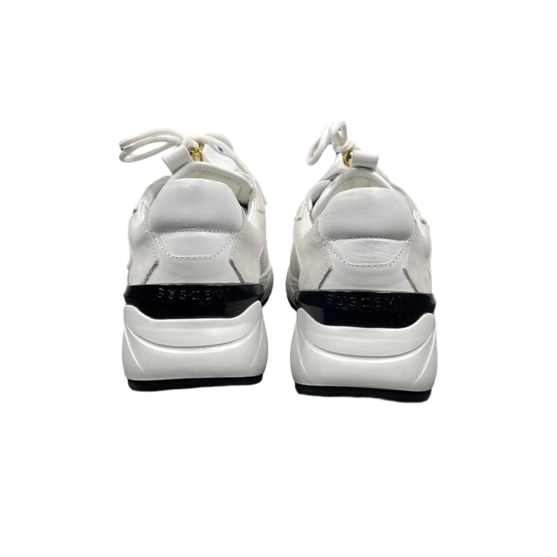 Buscemi Men's Run 2 White Suede Sneakers