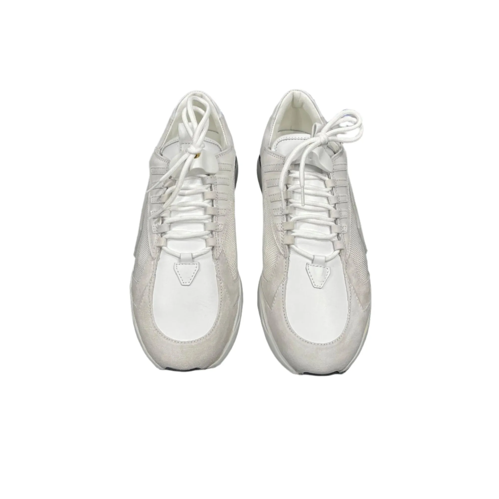 Buscemi Men's Run 2 White Suede Sneakers