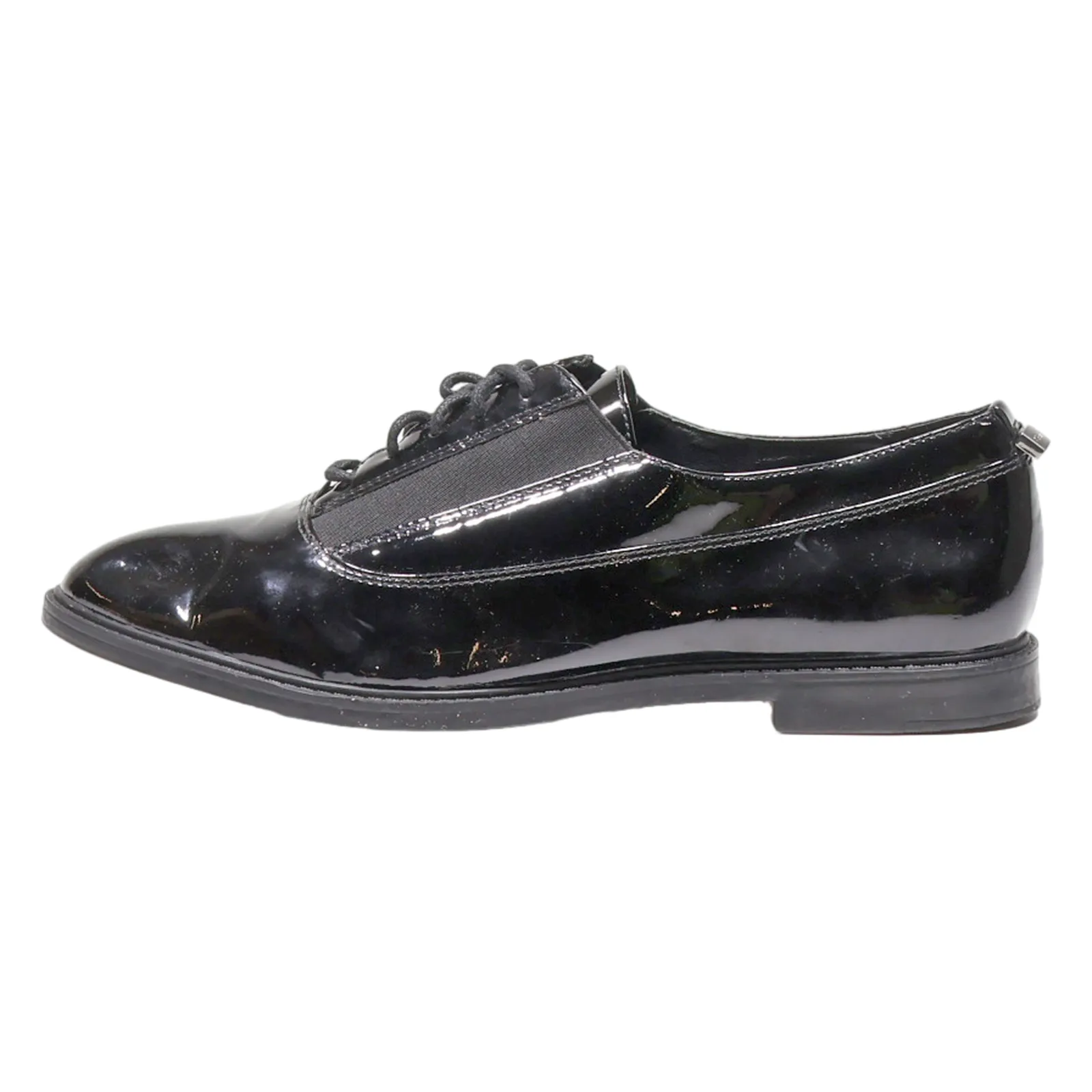 CALVIN KLEIN Della Oxford Shoes Black Leather Womens UK 8