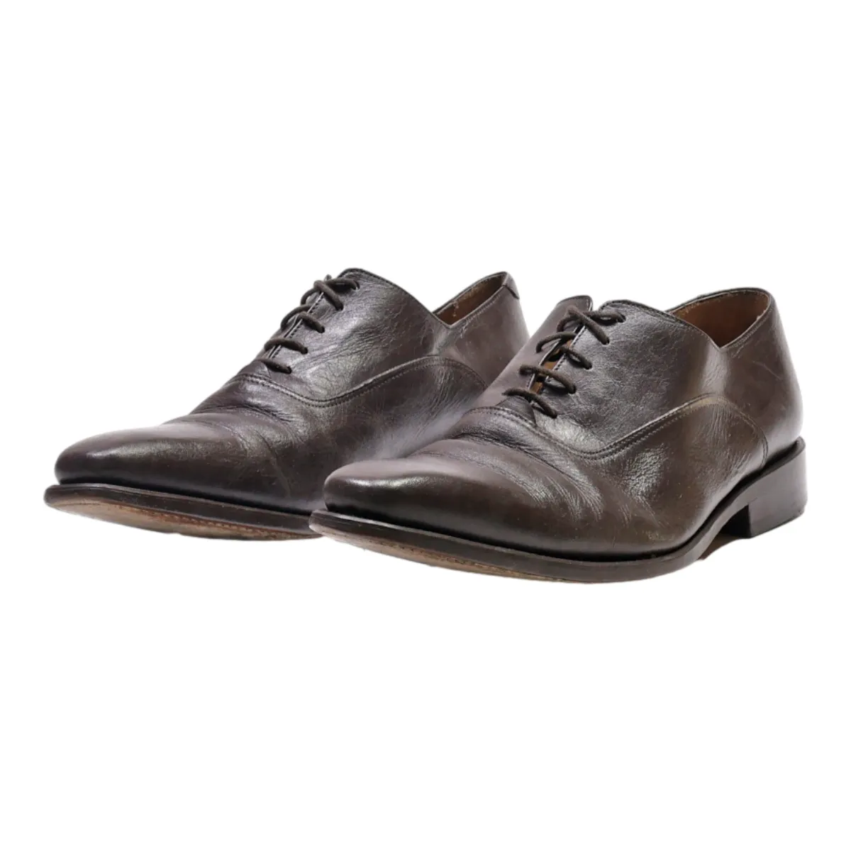 CARLINGTON Oxford Shoes Brown Leather Mens UK 6.5