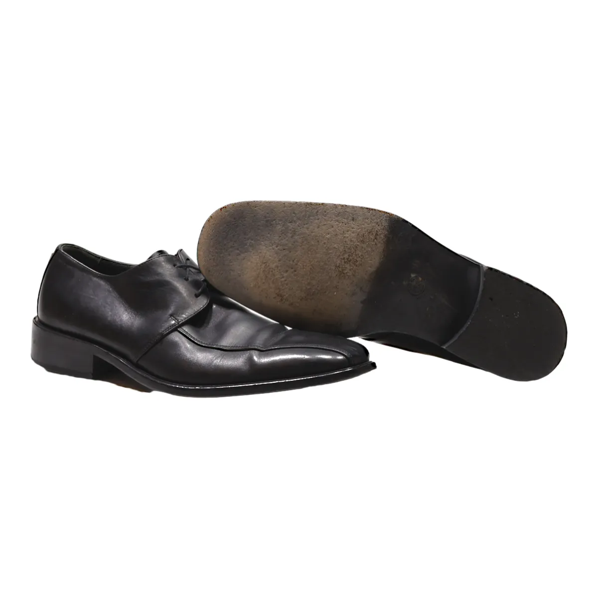 CARLO PIGNATELLI Oxford Shoes Black Leather Mens UK 8.5