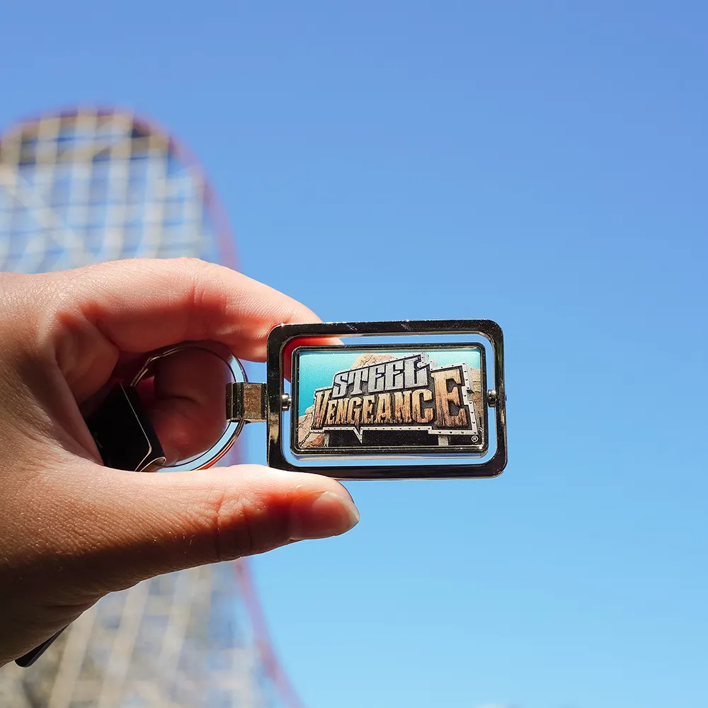 Cedar Point Steel Vengeance Spinner Keychain