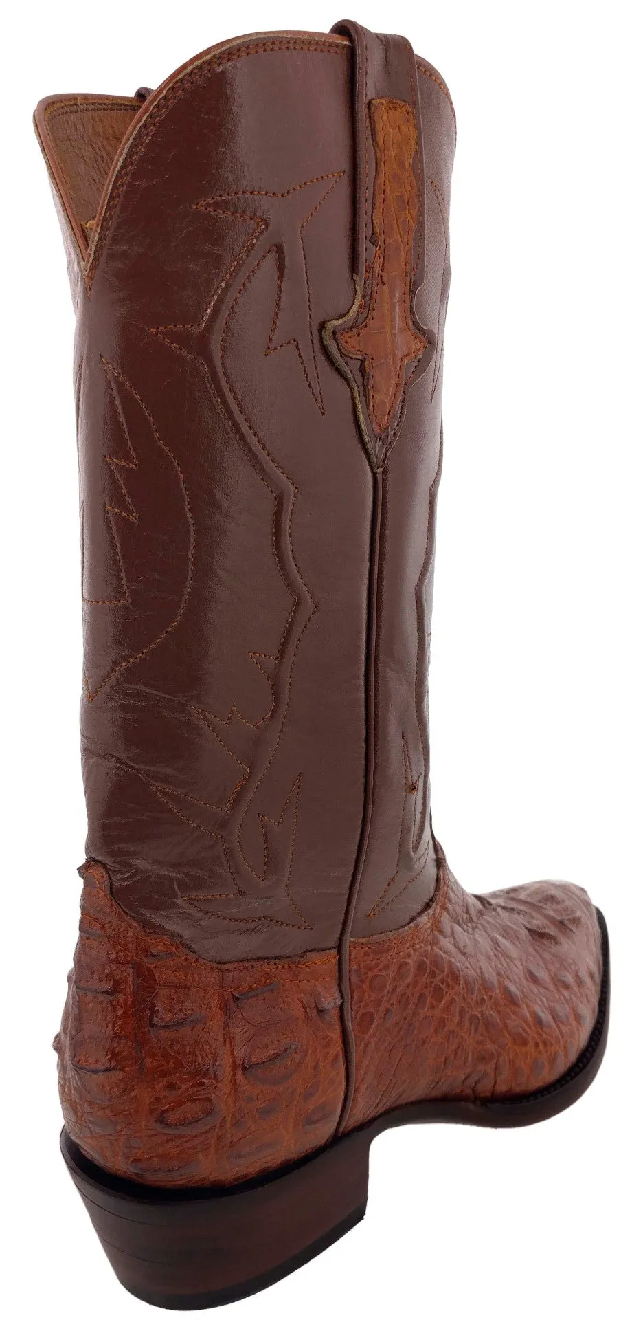 Chedron Leather Cowboy Boots Real Crocodile Tail Skin J Toe