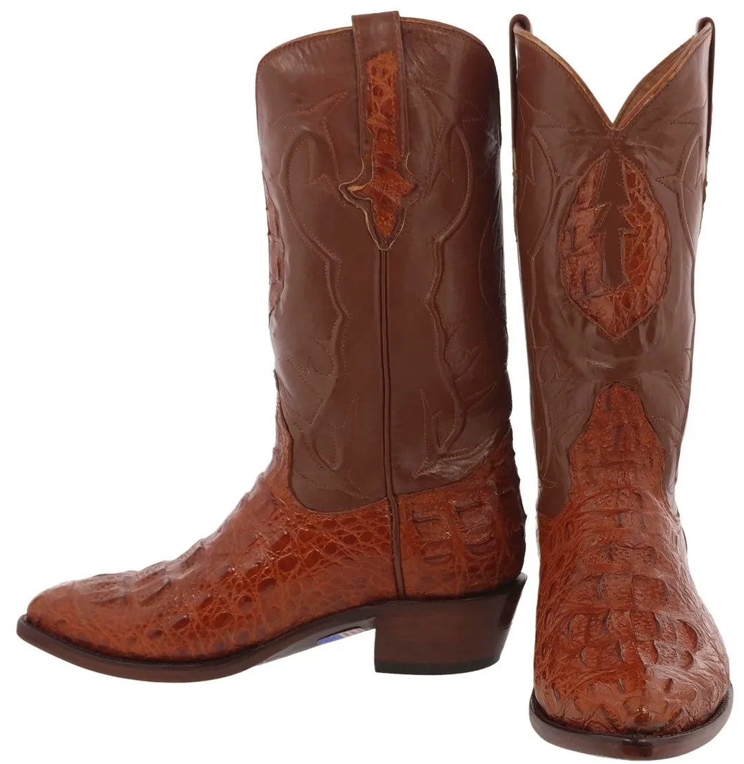 Chedron Leather Cowboy Boots Real Crocodile Tail Skin J Toe