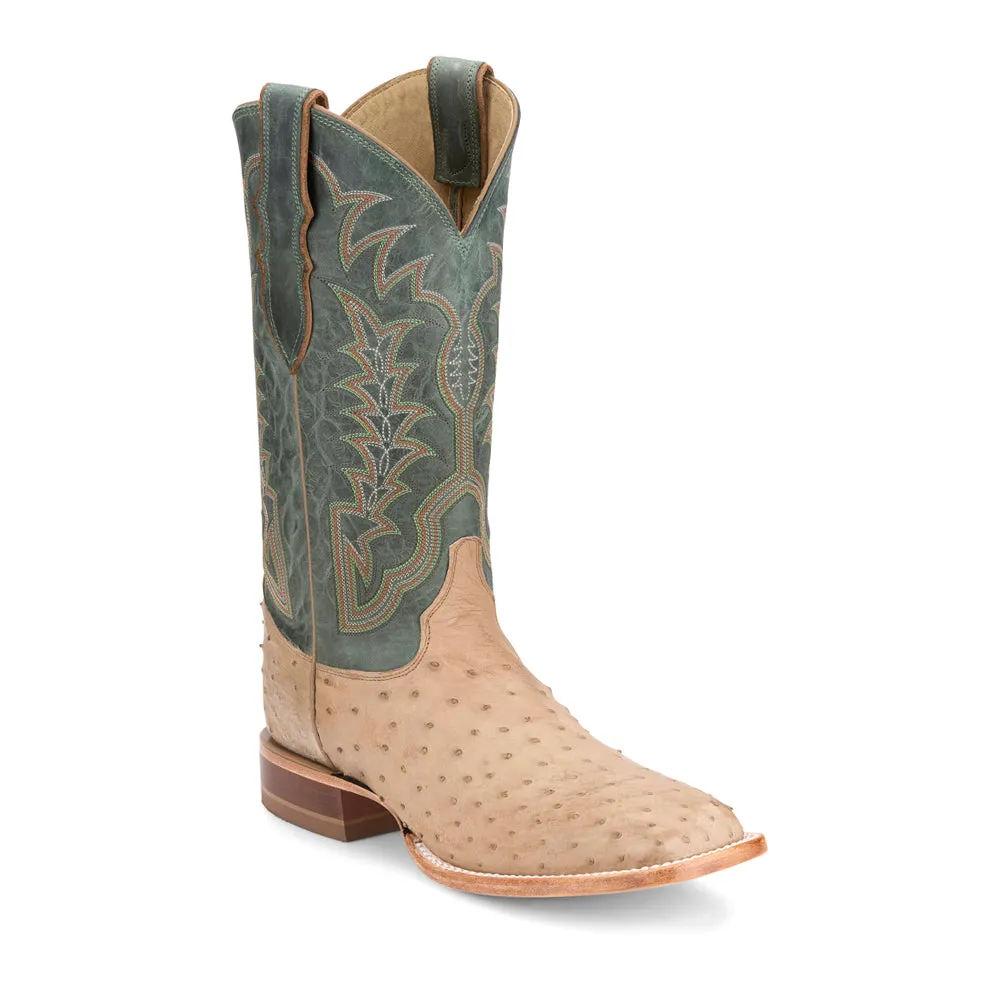 Chisolm 13" Full Quill Ostrich Square Toe Cowboy Boots