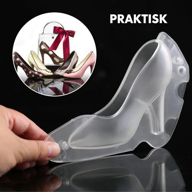 Chocolate shoes with high heels - baking accessories