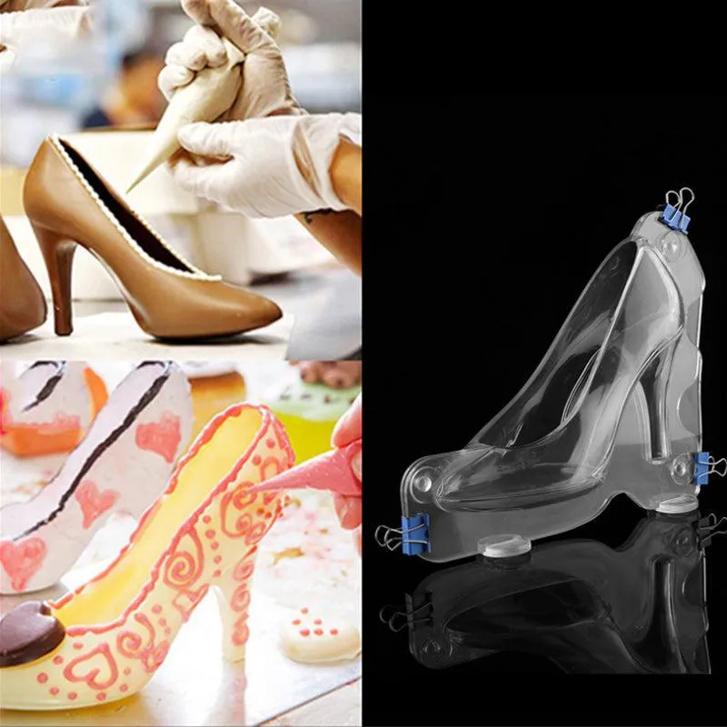 Chocolate shoes with high heels - baking accessories