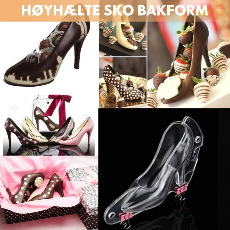 Chocolate shoes with high heels - baking accessories