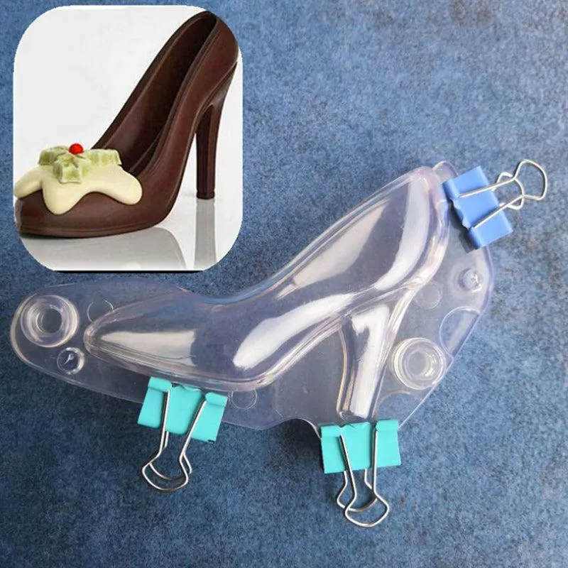 Chocolate shoes with high heels - baking accessories