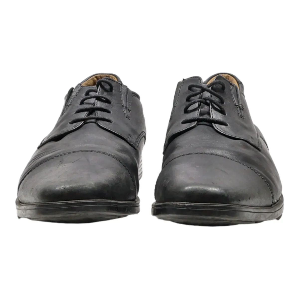 CLARKS Oxford Shoes Black Leather Mens UK 10