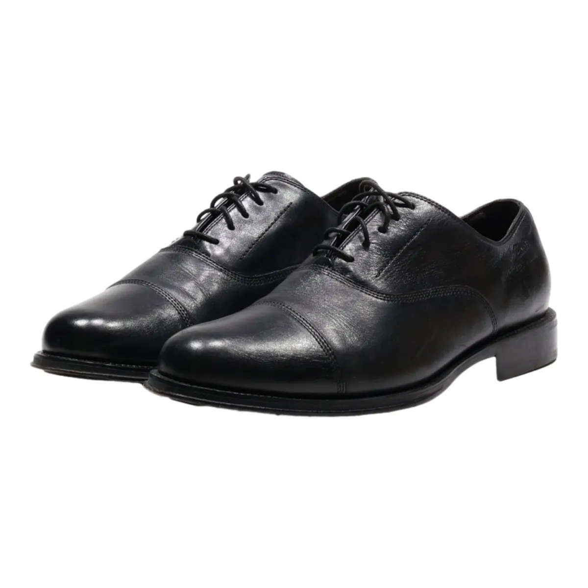 CLARKS Oxford Shoes Black Leather Mens UK 8