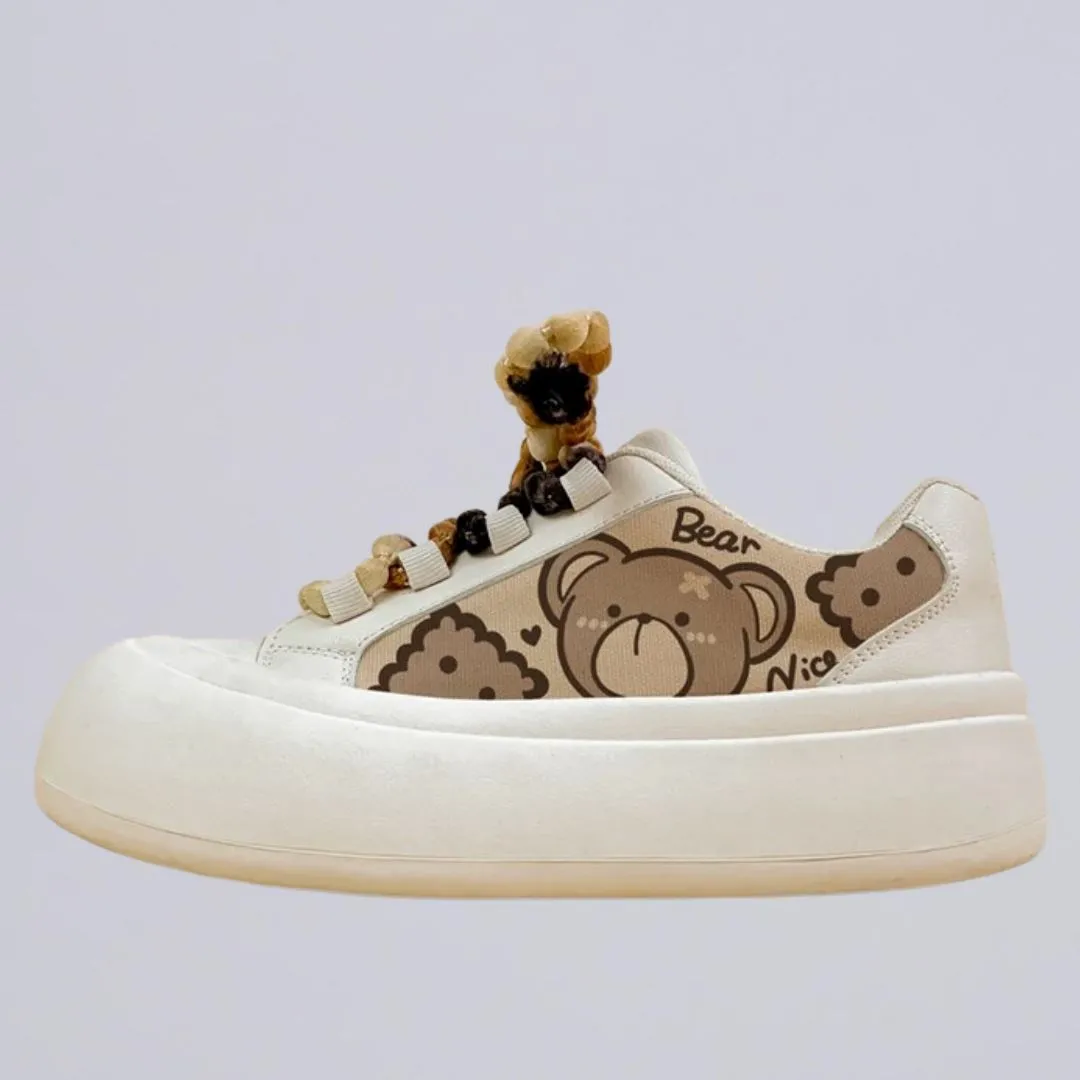 *CLEARANCE*  Ultra Chunky Sole Brown Bear Casual Sneakers - Women's