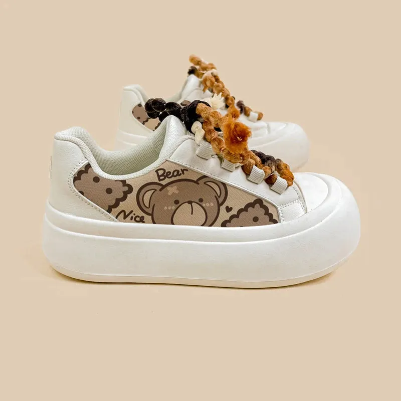 *CLEARANCE*  Ultra Chunky Sole Brown Bear Casual Sneakers - Women's