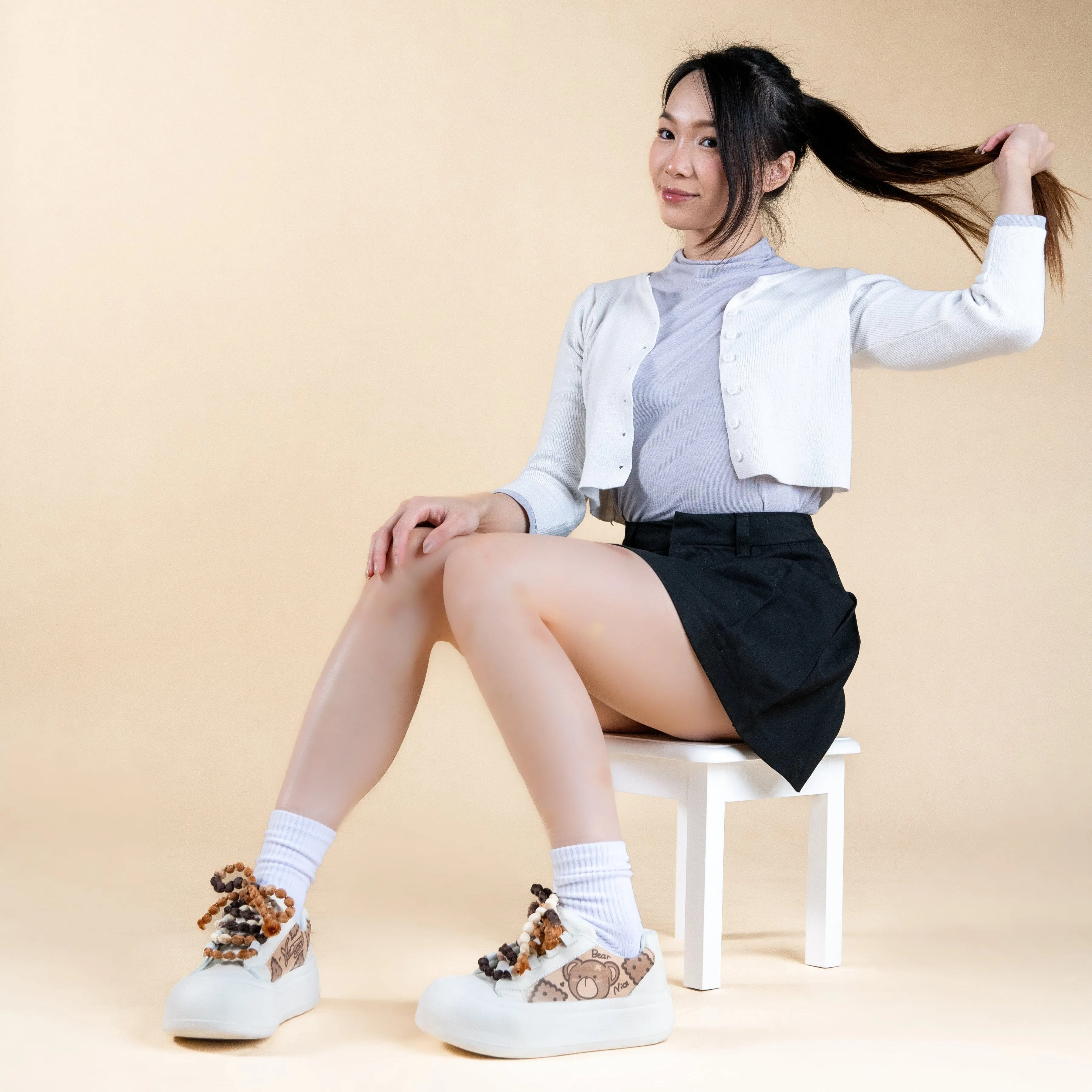 *CLEARANCE*  Ultra Chunky Sole Brown Bear Casual Sneakers - Women's