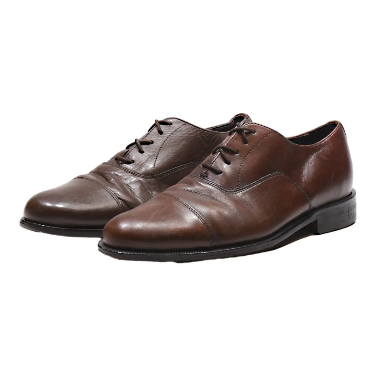 COLLEZIONE Oxford Shoes Brown Leather Mens UK 7