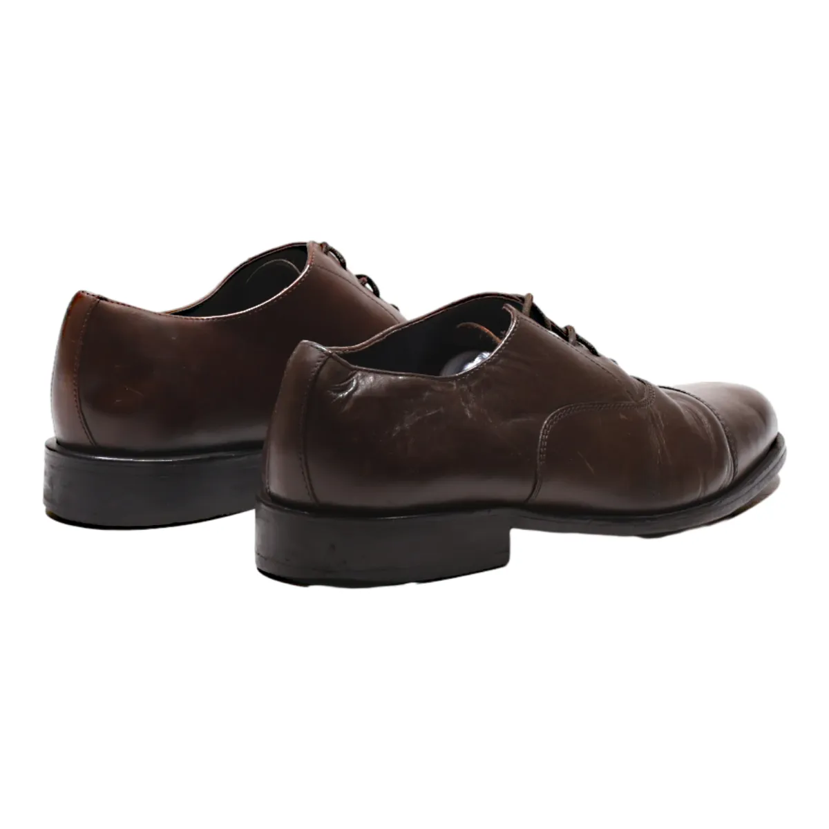 COLLEZIONE Oxford Shoes Brown Leather Mens UK 7