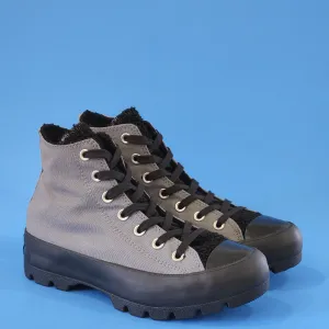 Converse CTAS Hi Lugged Winter Mason Gray Women's Platform Sneakers 573066C NWT