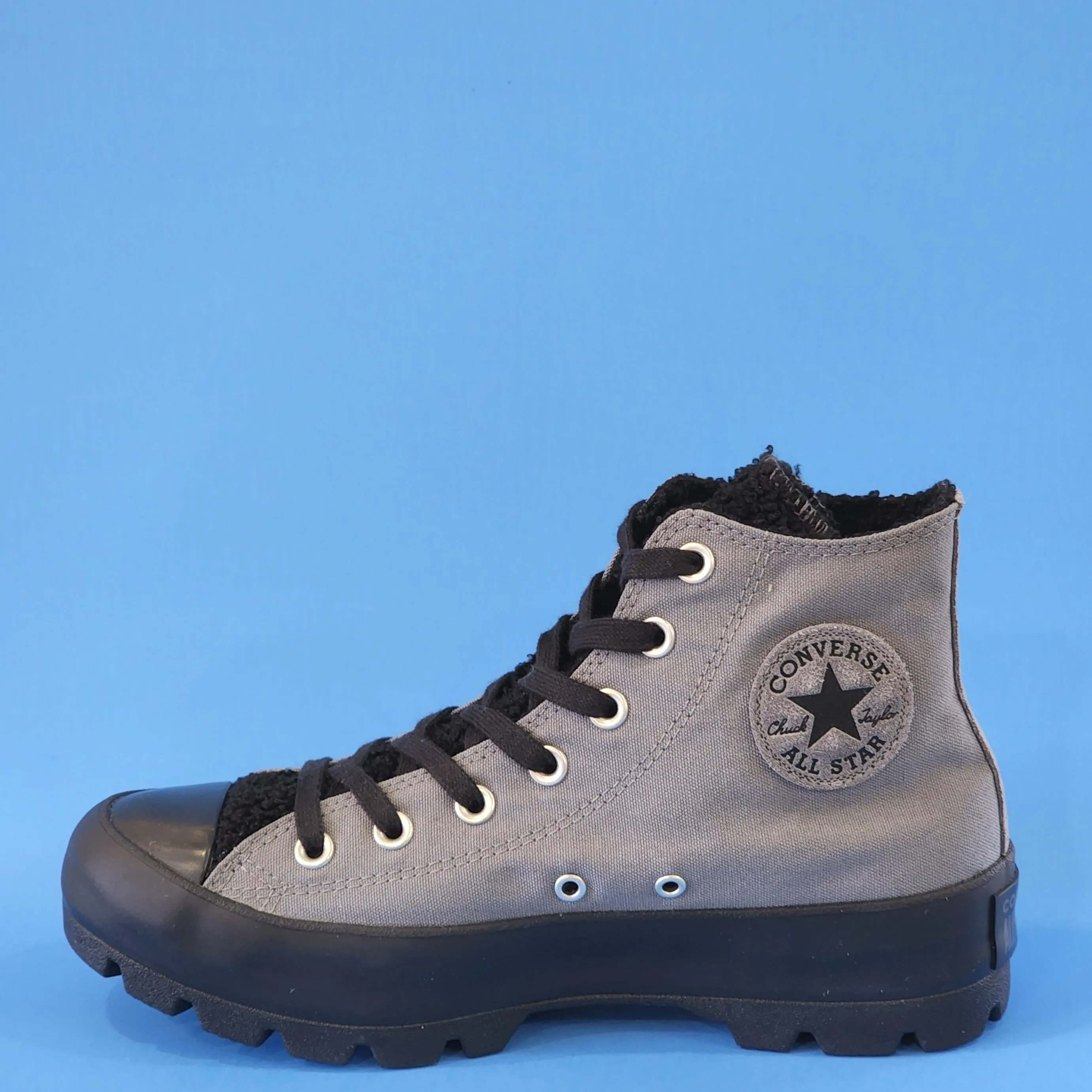 Converse CTAS Hi Lugged Winter Mason Gray Women's Platform Sneakers 573066C NWT