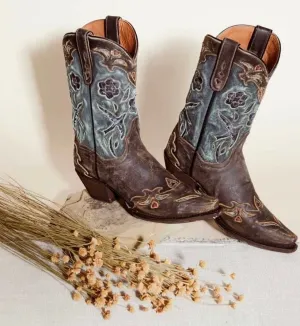 Dan Post Boots Vintage Bluebird Sanded