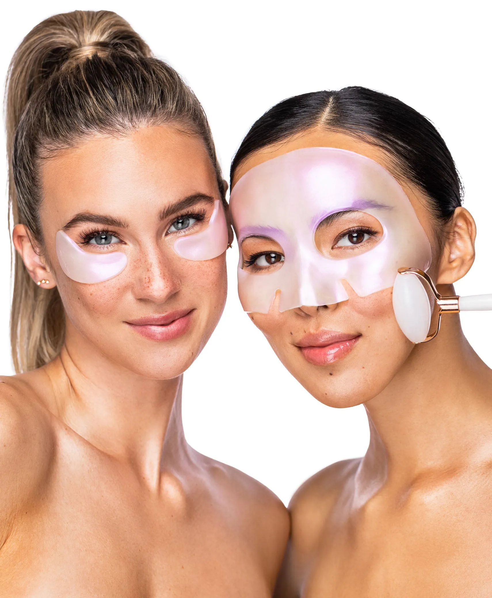 Diamond Radiance Collagen Mask & White Jade Gemstone Roller Discovery Kit