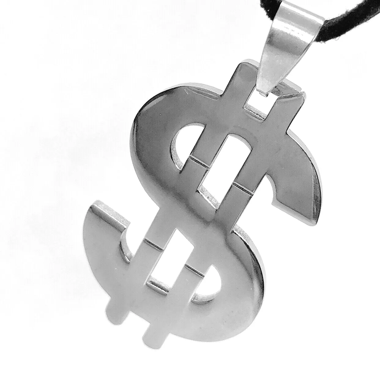 Dollar Sign Stainless Steel Pendant Necklace