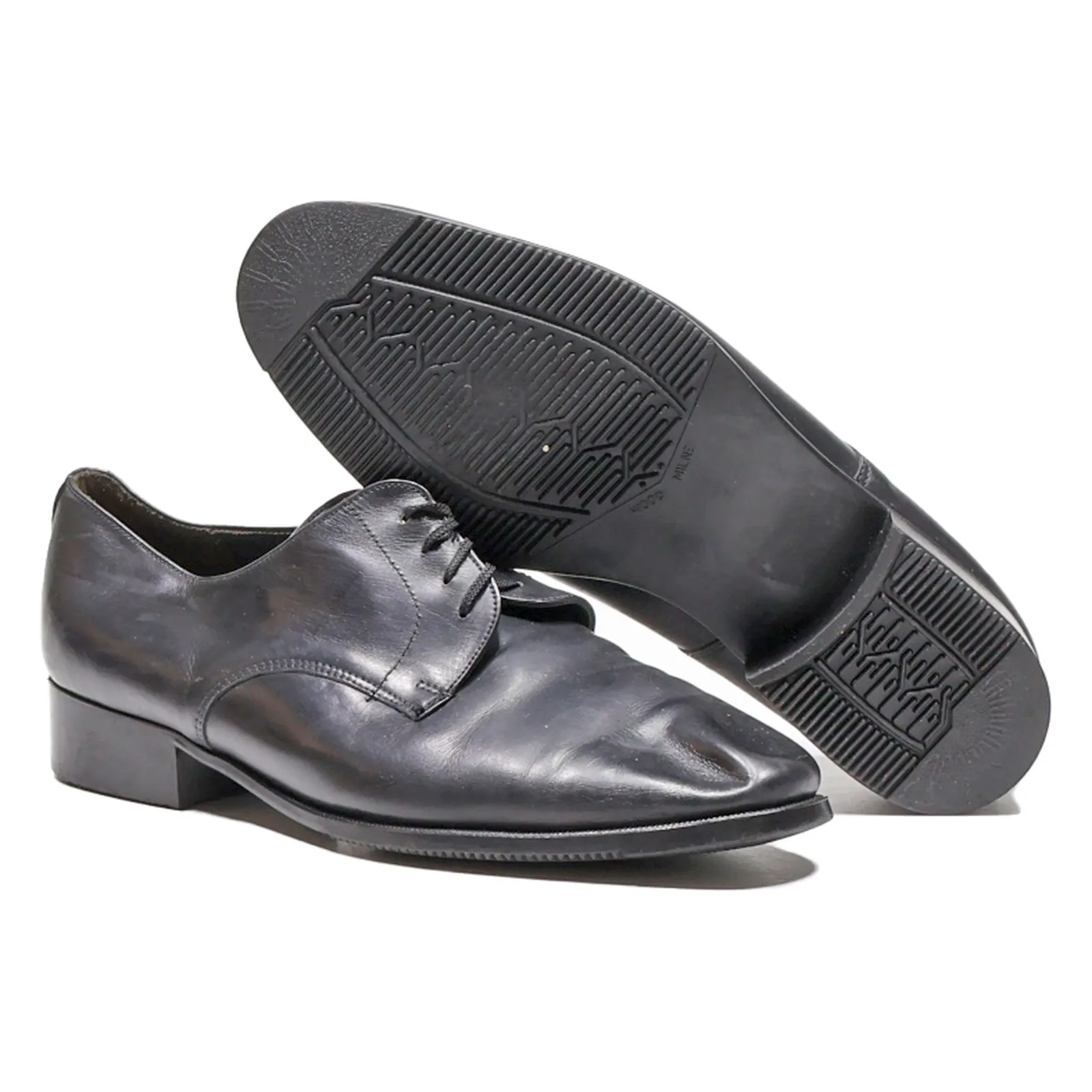 DORIAN Oxford Shoes Black Leather Mens UK 9.5