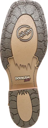 Double H Men's Tan Covada Broad Square Toe Boots with Tan Stars/Stripes Tops