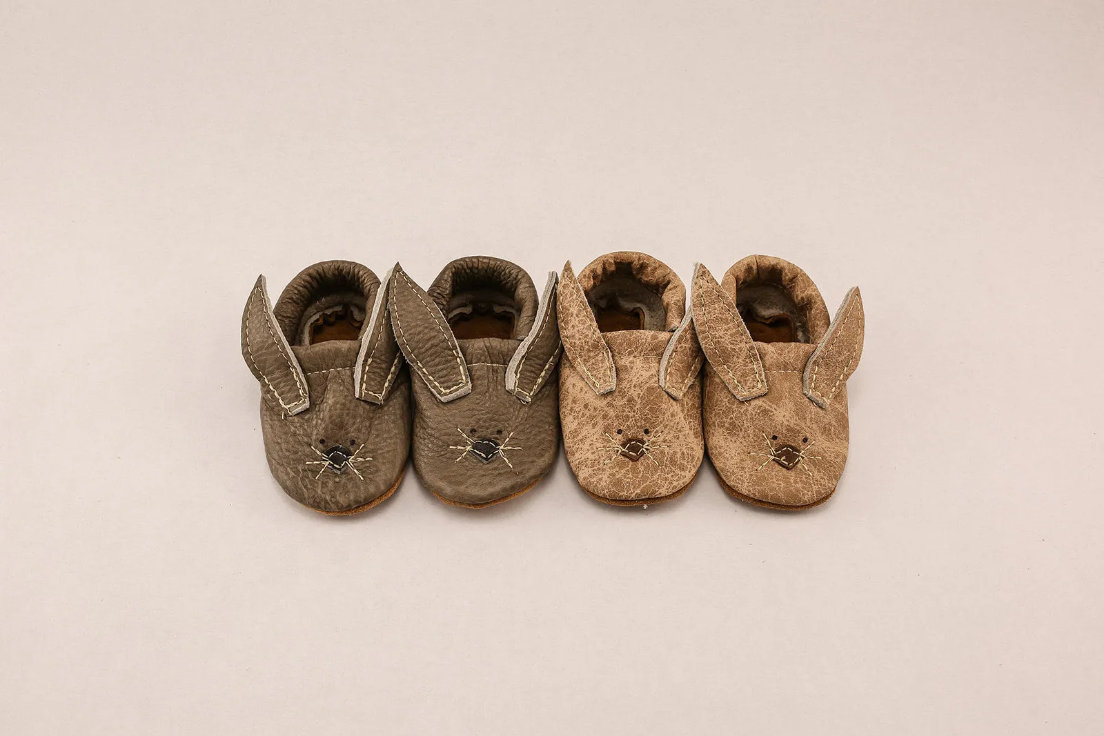 Dovetail & Latte Bunnies // Cute Critters Leather Shoes Baby and Toddler Bunny