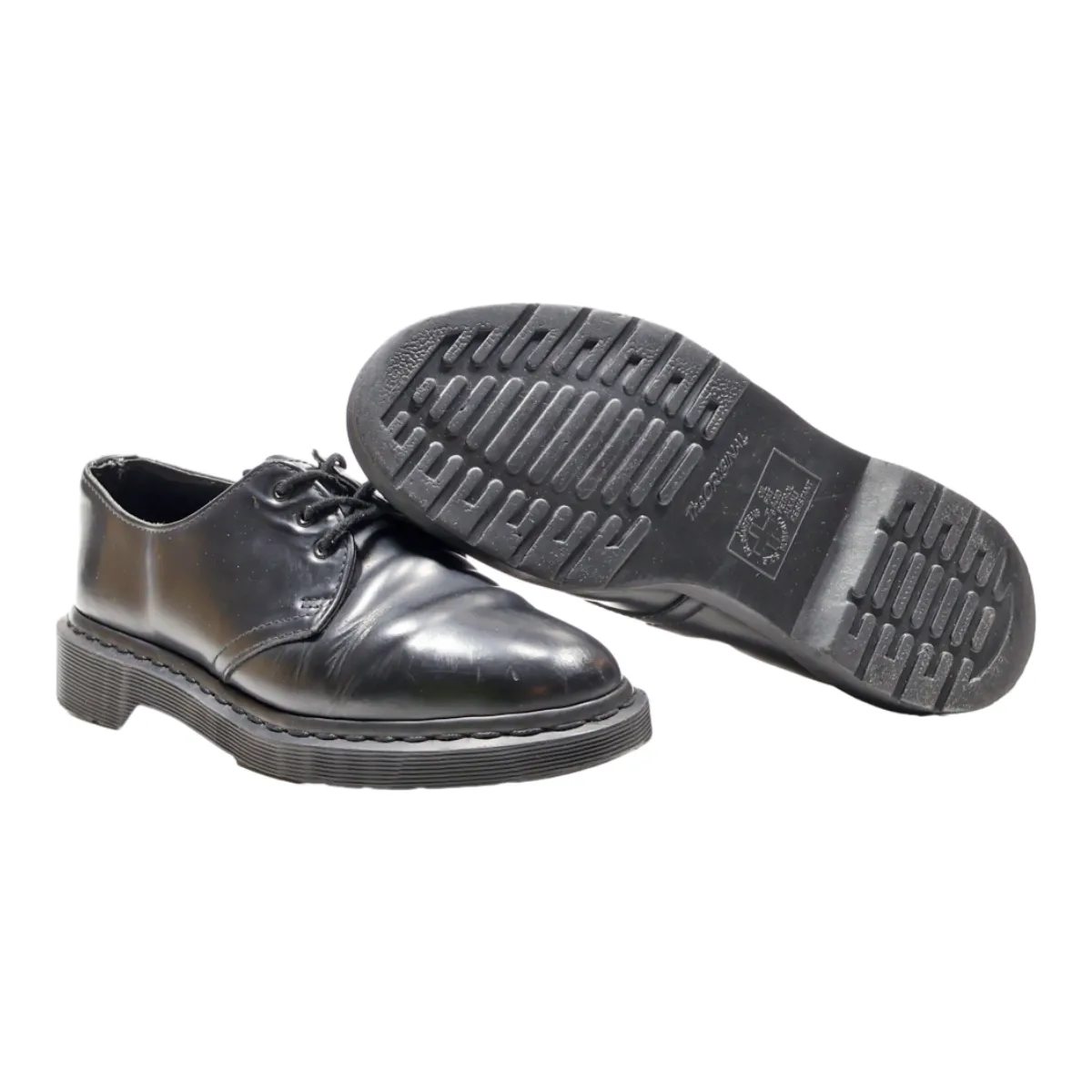 DR MARTENS 1461 Mono Oxford Shoes Black Leather Womens UK 4