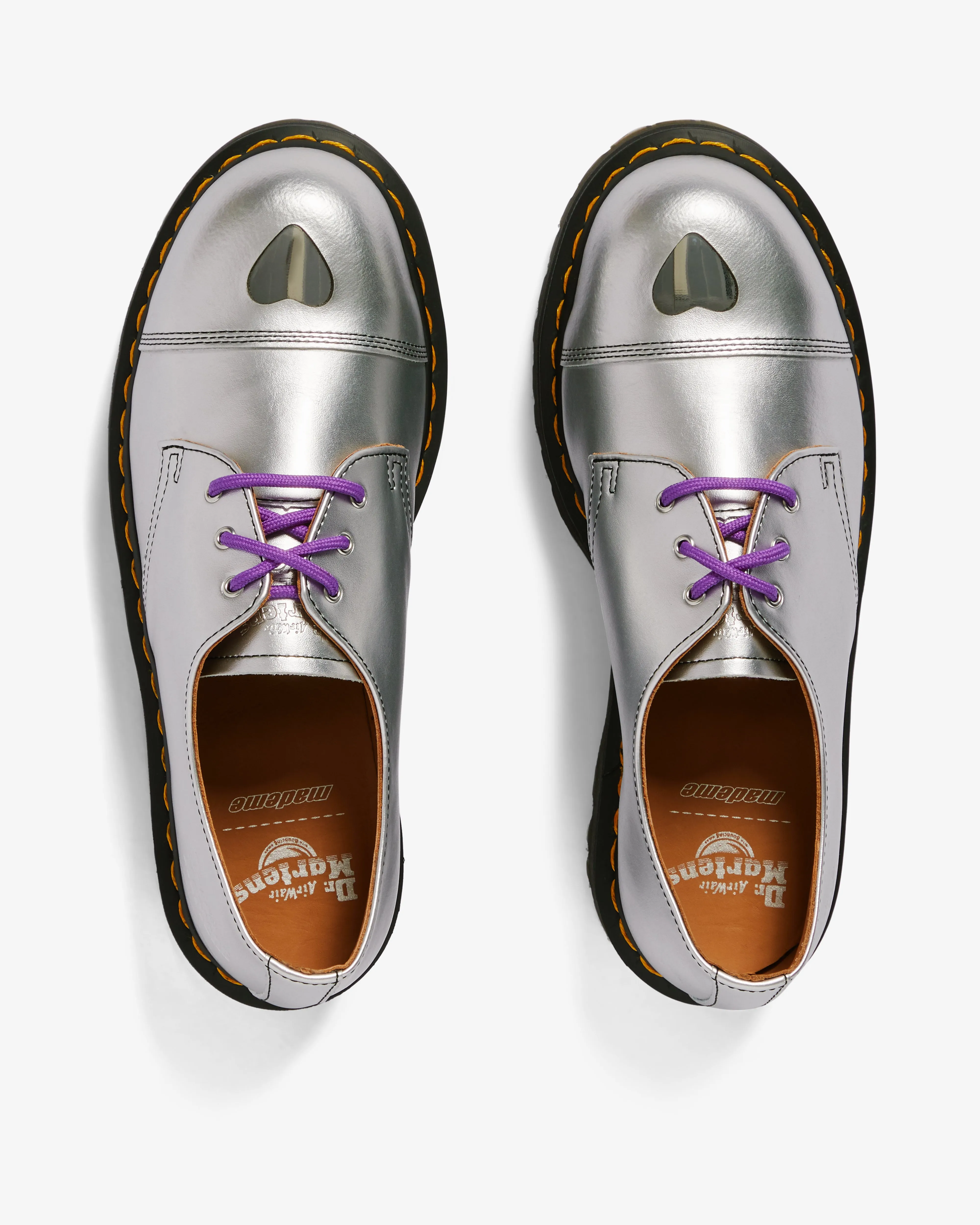Dr. Martens - MadeMe 1461 Platform Oxford Shoes - (Silver)
