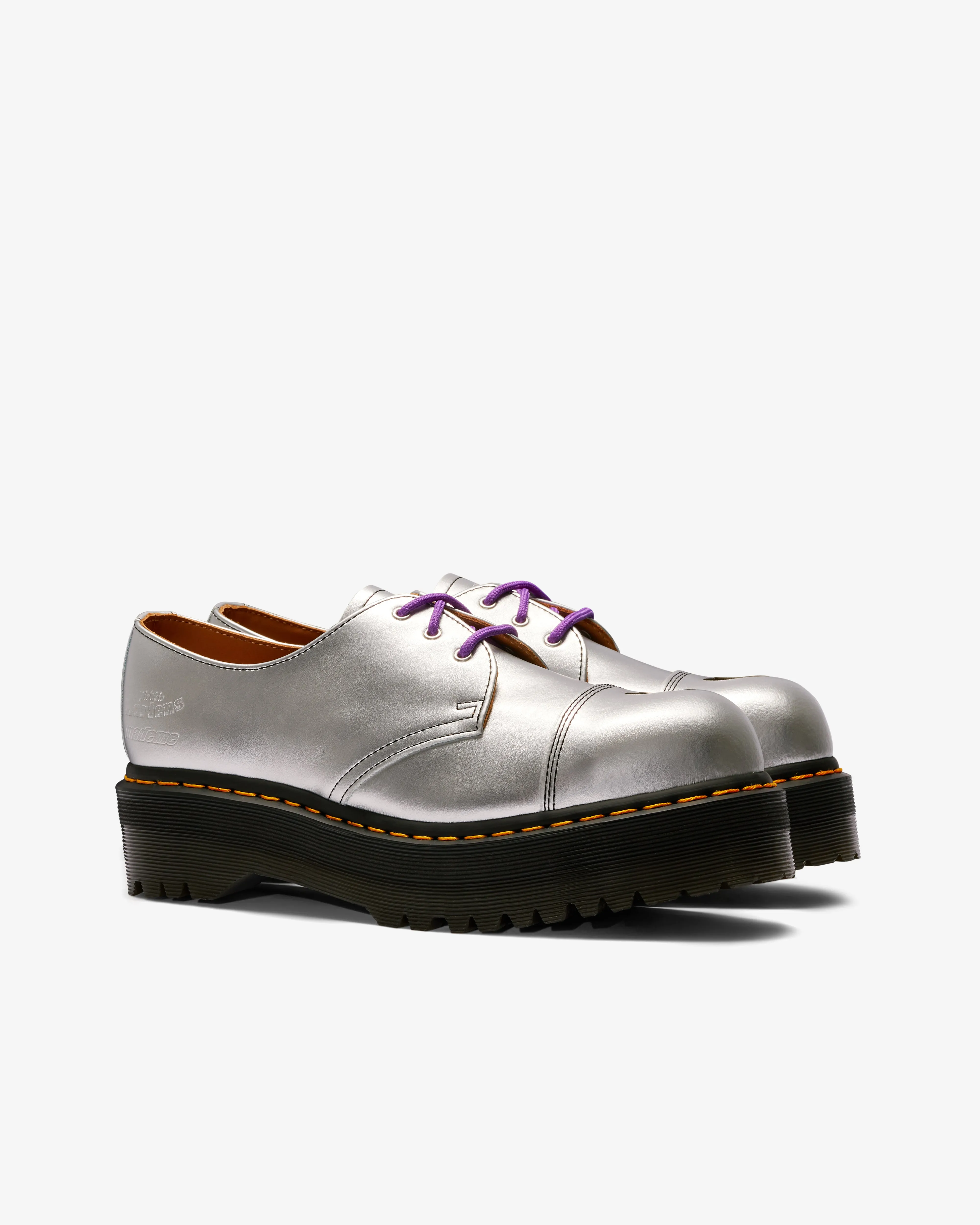 Dr. Martens - MadeMe 1461 Platform Oxford Shoes - (Silver)